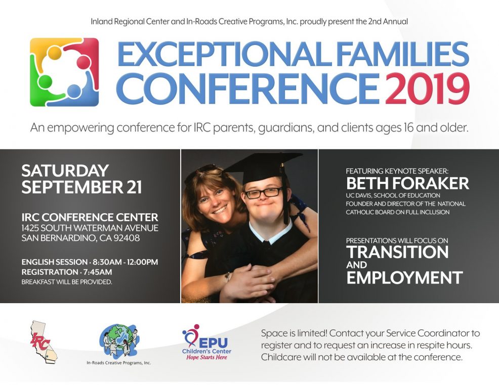 Exceptional Families Conference 2019 Inland Regional Center