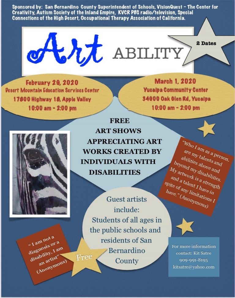 Art Ability Art Show Inland Regional Center