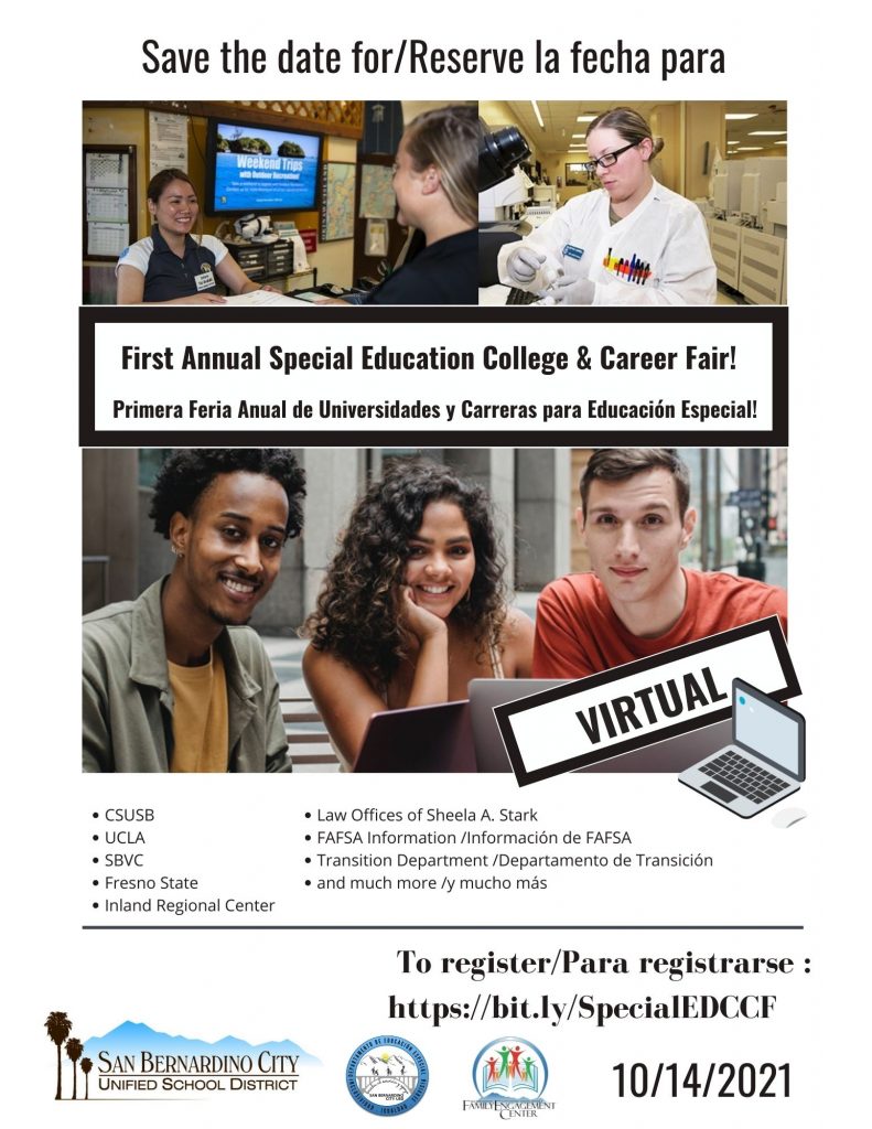 Special Education College Career Fair Inland Regional Center