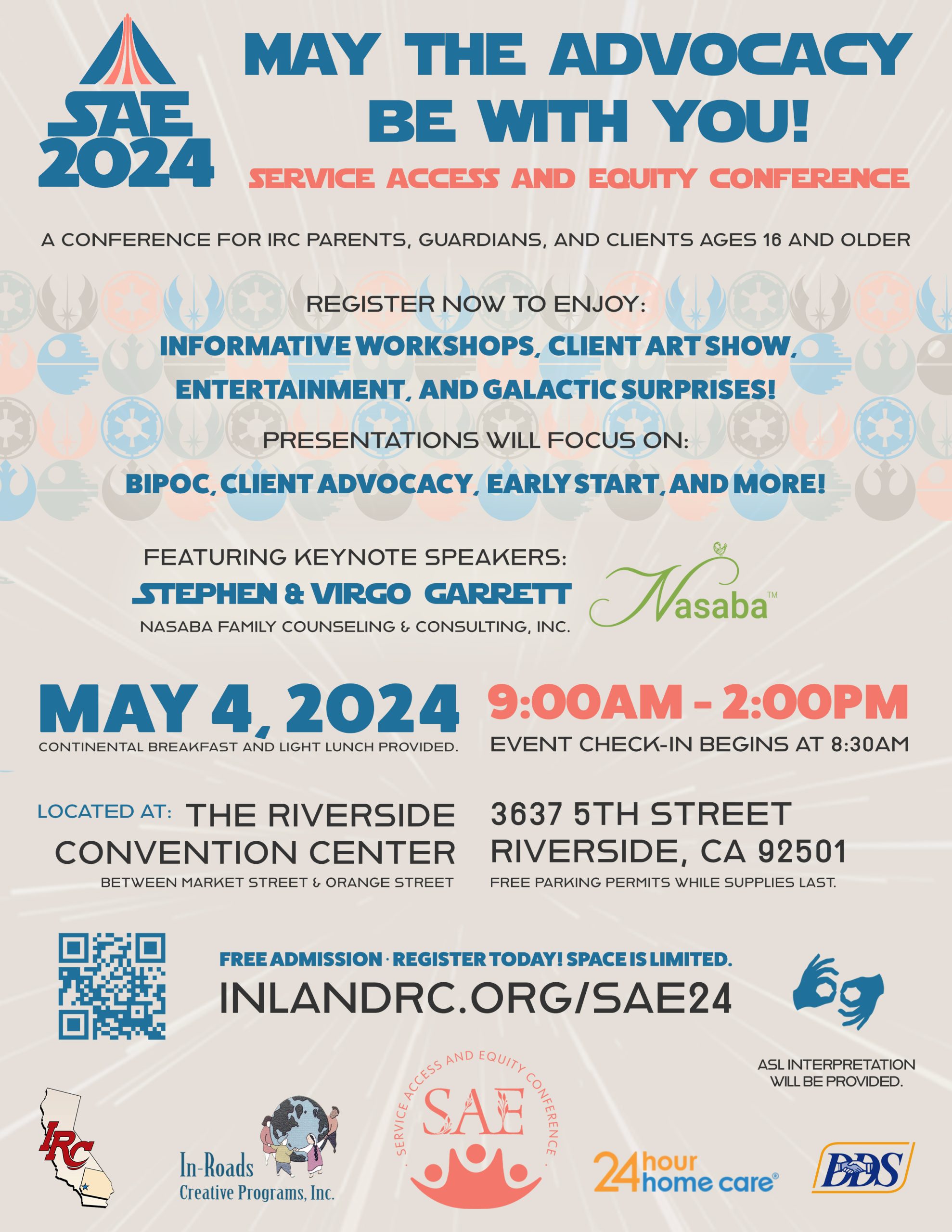 IRC Service Access And Equity Conference 2024 Inland Regional Center   SAE Conference 2024 Back ALT2 Scaled 