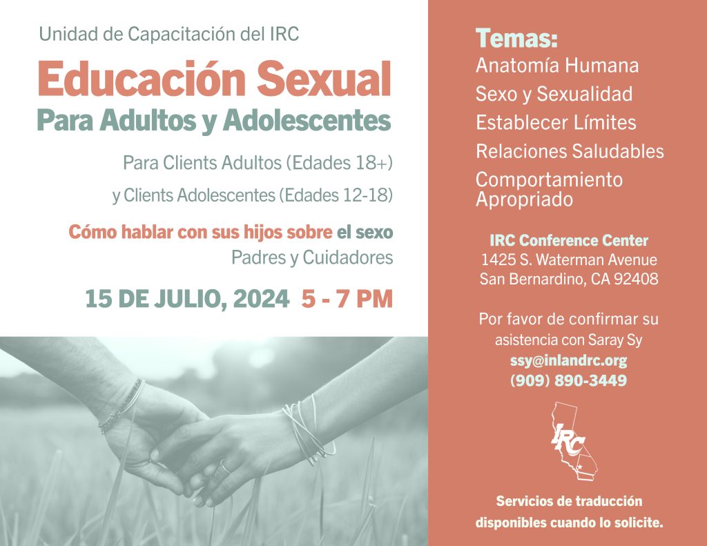 Sex Education for Adults and Teens | Inland Regional Center